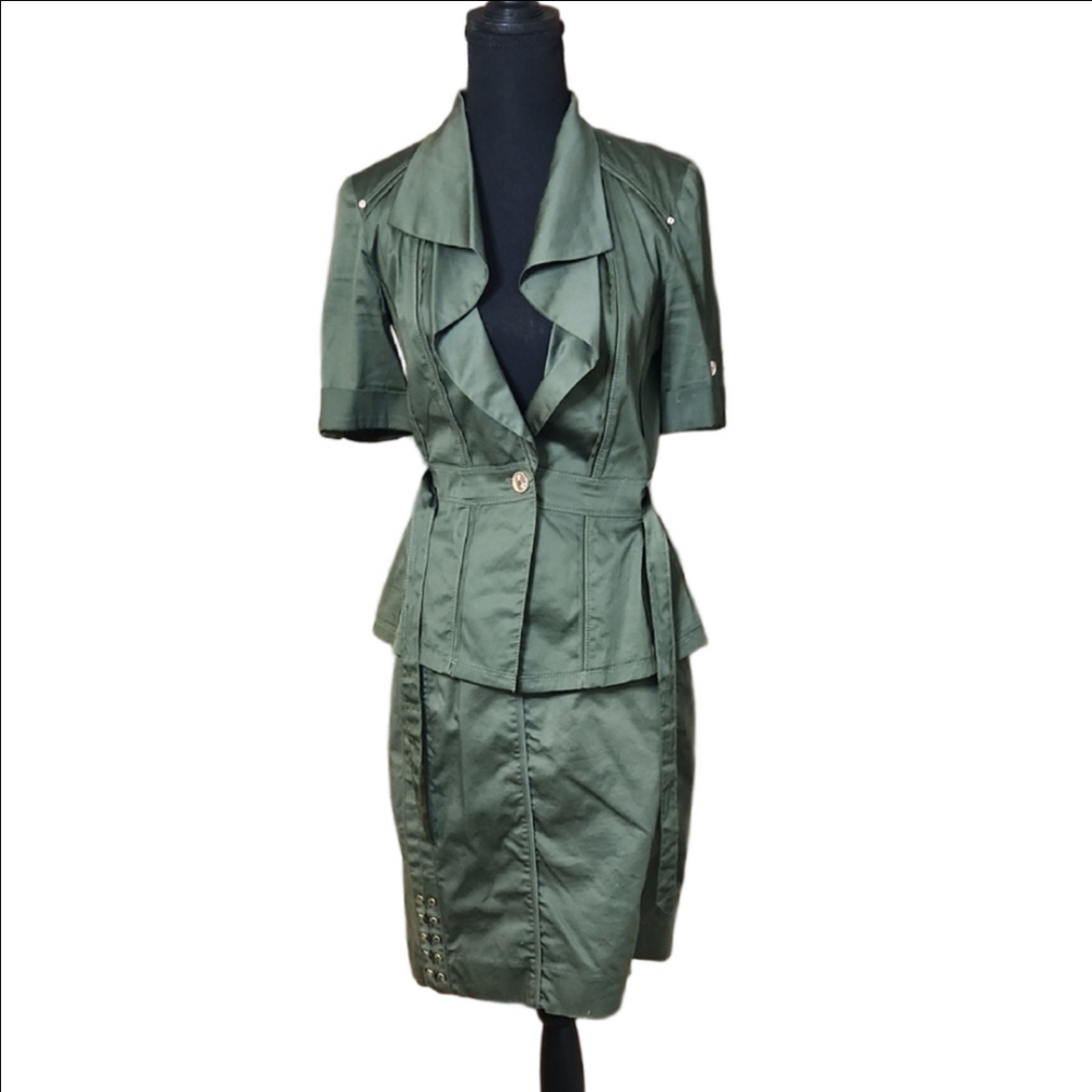 White House Black Market Green Lightweight Blazer, Size 2